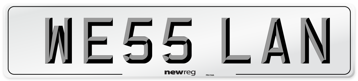 WE55 LAN Number Plate from New Reg